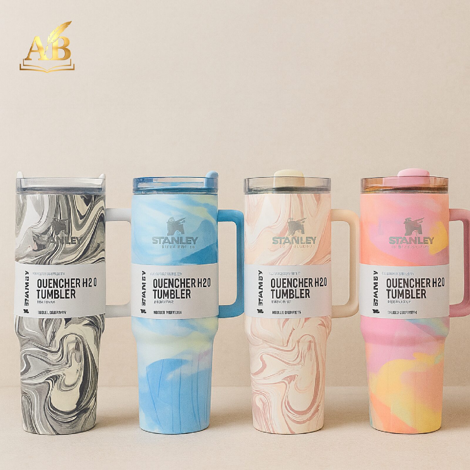Premium Marble Quencher Tumbler