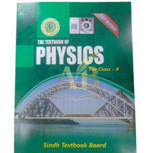 “Class 10 Physics Textbook by Sindh Textbook Board – Green cover with bridge illustration – Matric Part 2 Physics Book”