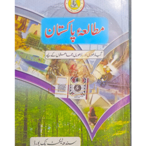 Cover of a Pakistan Studies textbook published by the Sindh Textbook Board for Grade 9 and 10 students. The design includes images of forests, modern buildings, cultural elements, and national locations arranged within a vibrant purple and blue graphic layout, along with the official Sindh Textbook Board logo and academic year label.